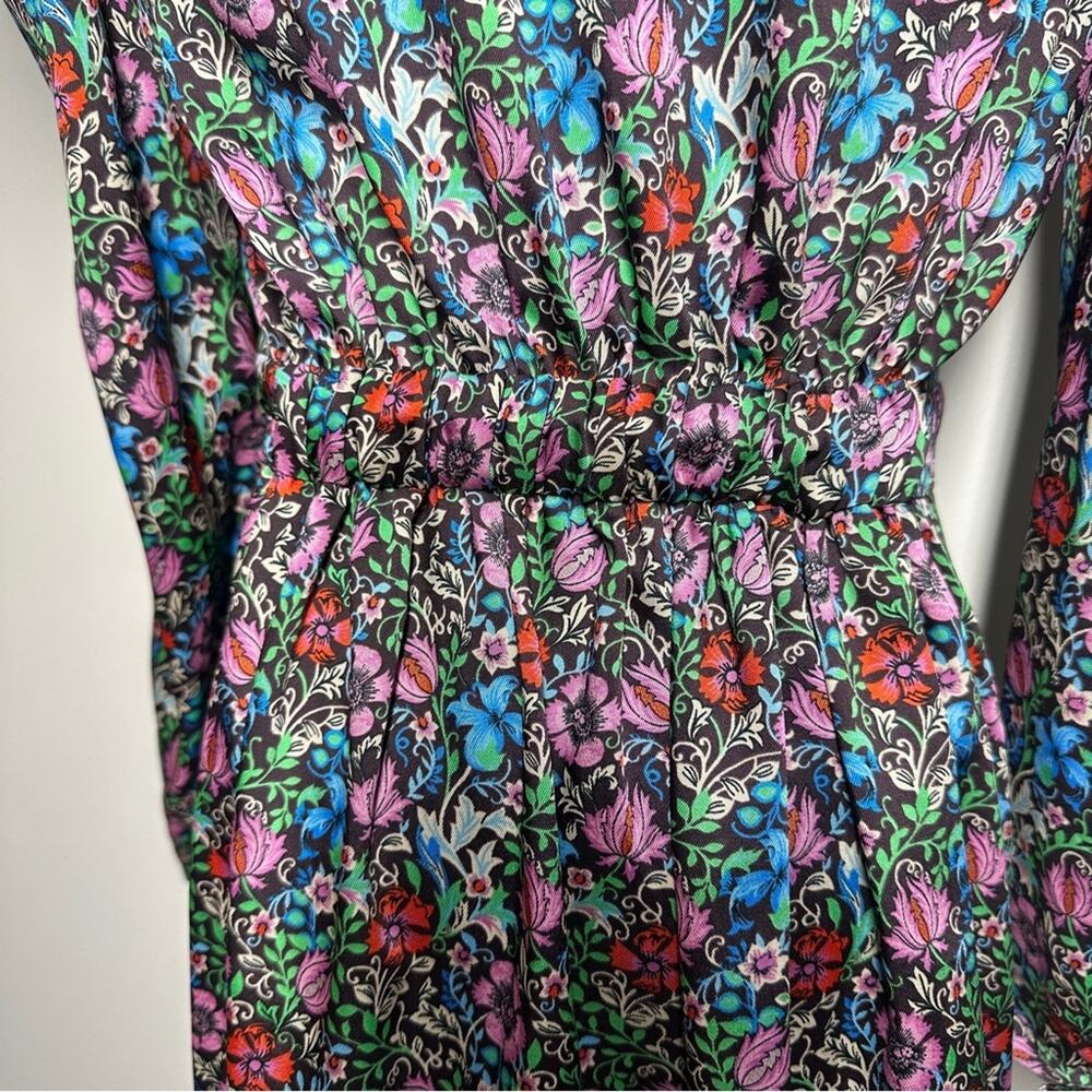 MANGO Printed Floral Dress with Balloon Sleeves Size 4 - Picture 8 of 12